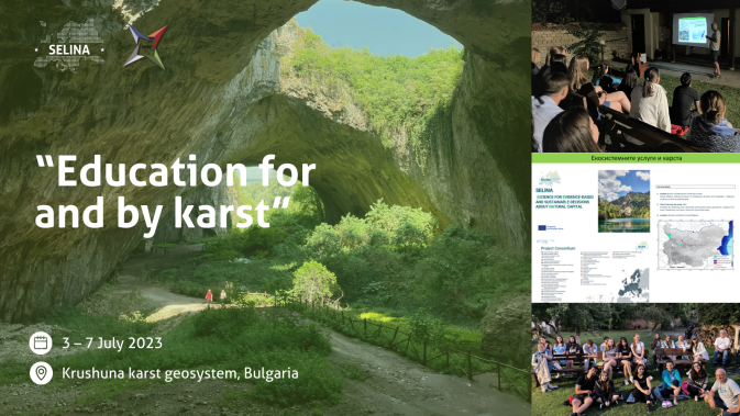 Inspired by SELINA: Secondary school students in Bulgaria map and assess ecosystem services in karst areas