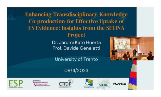 SELINA introduces its transdisciplinary knowledge co-production framework at the 4th ESP Conference