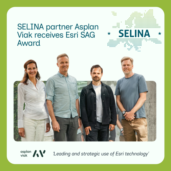SELINA partner Asplan Viak receives Esri SAG Award