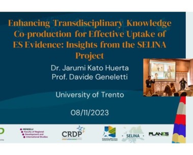SELINA introduces its transdisciplinary knowledge co-production framework at the 4th ESP Conference